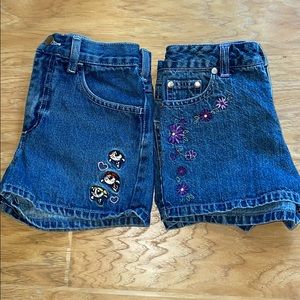 2 pairs of girls jean shorts